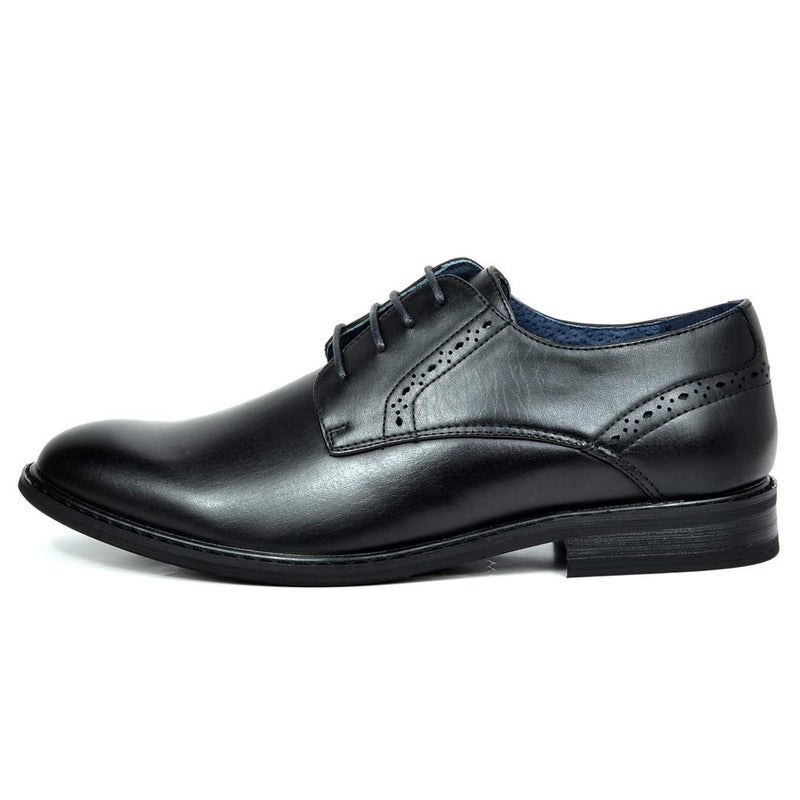 Bruno Marc Mens Leather Lined Dress Shoes, Black - 9.5 (Oxford) - Image 2